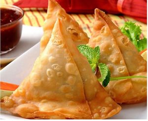 Veg or meat samosa at Garden India in Thousand Oaks