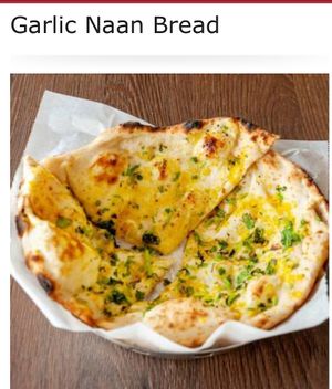 Garlic bread - fresh baked- vegan at Garden India in Thousand Oaks