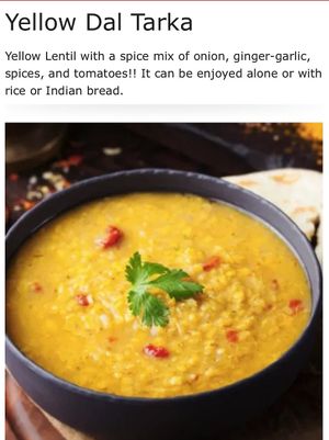 Yellow dal- so yummy at Garden India in Thousand Oaks