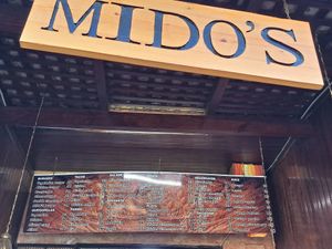 Menu at MIDO'S in Chefchaouen