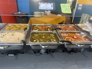 We serve lunch Buffet everyday from 11 am to 2:30 pm 
Vegan options available  at Turmeric Cuisine of India in Rohnert Park