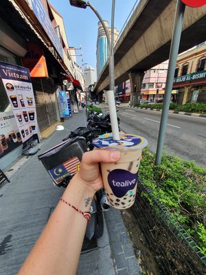 Original pearl milk tea with oat milk at Tealive NU Sentral 2 in Kuala Lumpur