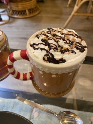 Gingerbread Hot Chocolate  at Canterbury Tails Cat Cafe in Canterbury