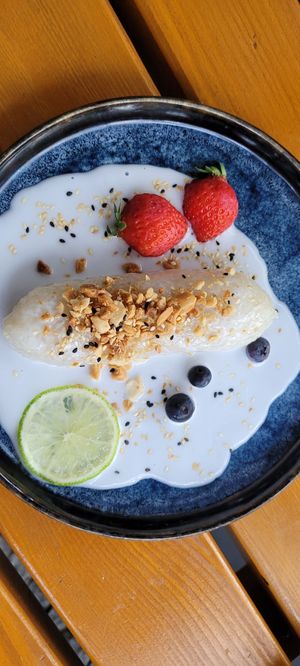 Banana wrapped in sticky rice at Emira in Berlin