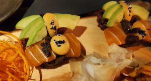 Nigiri Lax and Nigiri avocado at Emira in Berlin