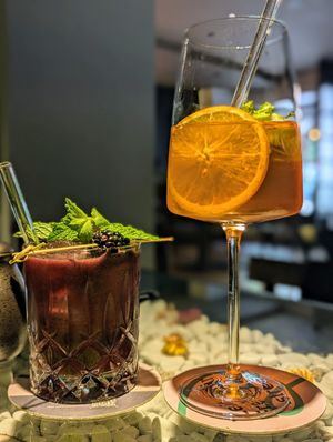 Berry crush and aperol spritz at Emira in Berlin