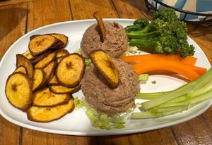 Red bean hummus!  at Sion Farm Distillery in St Croix