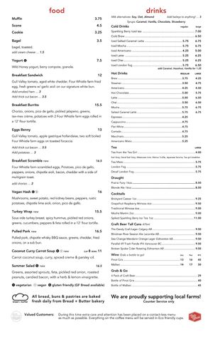 Menu   at Little Brick in Edmonton