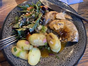 Portabello mushroom steaks  at Helgoländer Fährhaus in Heligoland