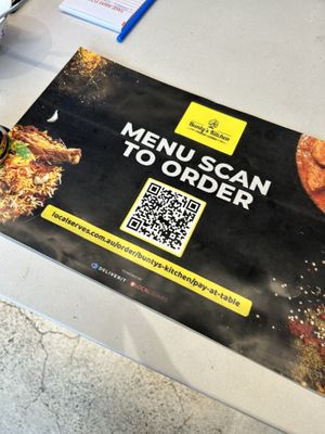 Menu scan online   at Bunty's Kitchen in Southbank
