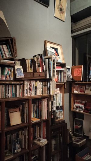 Interior at Kokoka Used Book Shop Cafe & Bar - ココカ古書店 本とたいやき in Tamano