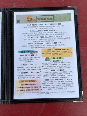Menu  at Mr & Mrs Glen's Cafe in Glenorchy