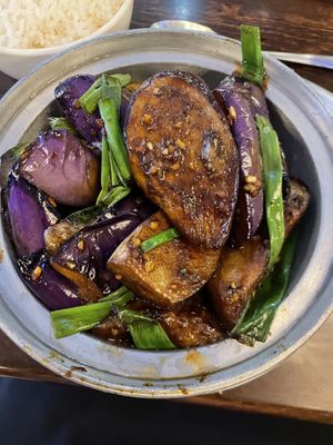 Garlic eggplant  at Kitchen Master in Frisco