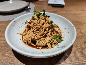 Tofu soy sauce noodles at Veggie Bar - 兔蔬館 in Suzhou