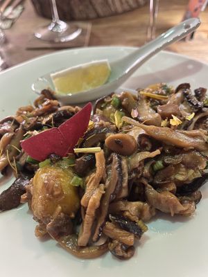 Mushrooms, glutinous rice, pumpkin   at Monsoon  in Taipei