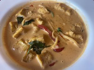Red curry with tofu  at Thai Lotus in Winchester