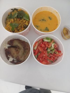 Complex lunch + potato pancakes at Vegan Bro  in Batumi