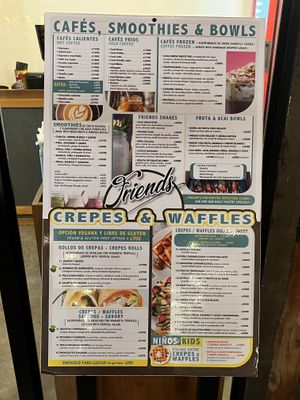 Bottom left are the vegan crepe options  at El Mercadito de Tamarindo Food and Cocktail Market in Tamarindo