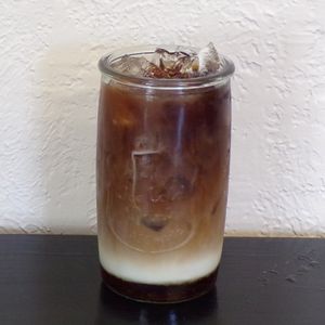 Ande Mint Iced Latte with Oat Milk at C.A.T. Cafe Bakery in Huntsville