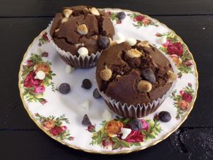 Vegetarian Dutch Chocolate Muffin at C.A.T. Cafe Bakery in Huntsville