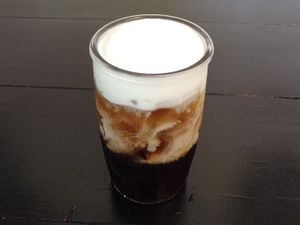 Vegan Thai Latte with Oat Milk at C.A.T. Cafe Bakery in Huntsville