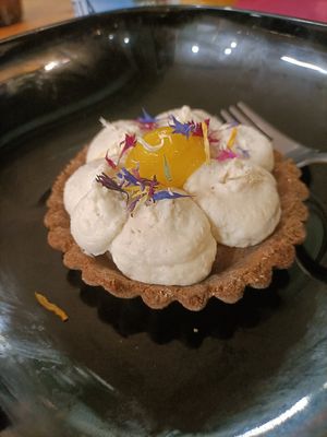 Tartelletta  alla mandorla vegan at L'Angolo PizzOsteria in Vimodrone