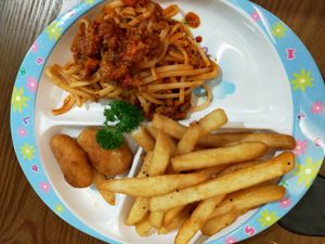 Kids pasta at Original Greens in Central Singapore
