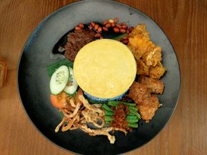 Nasi Lemak replace/add on vegan egg at Original Greens in Central Singapore