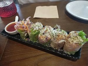 Vietnamese Spring Rolls at Original Greens in Central Singapore