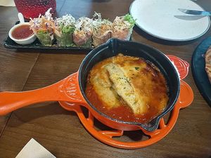 Zuchini Lasagne (quite "meaty") at Original Greens in Central Singapore