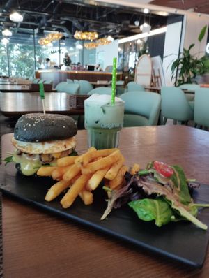 Burger  at Original Greens in Central Singapore