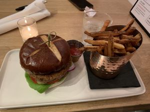 vegan burger   at Evalyn's Tap House in New York City