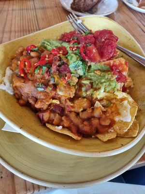 Vegan nachos at Cafe 3 Sixty in Newton Abbot
