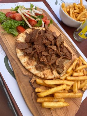 Vegan gyros  at Alobar in Corfu
