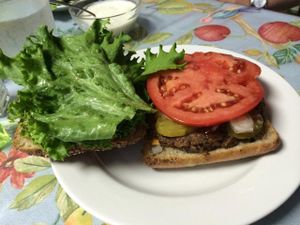 Ciabatta burger  at Sweet Pea Garden Pantry in Jellico