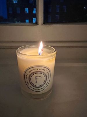 Vegan fig scented candle at Freckleface Home Fragrance in York