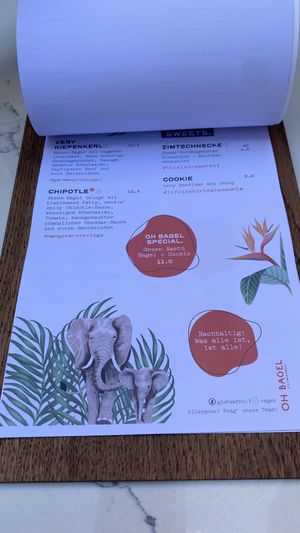 Menu  at OH Bagel in Muenster