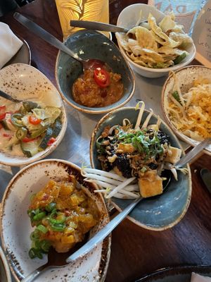 rijsttafel  at Ron Gastrobar Indonesia in Amstelveen