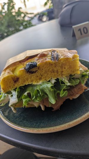 Seitan Focaccia (4,90€) at Nihe in Tallinn