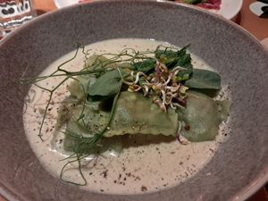 Mushroom ravioli at Nihe in Tallinn