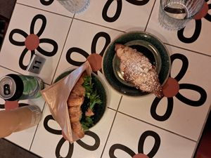 Faux salmon croissant and almnod croissant (both heavenly!!) at Nihe in Tallinn