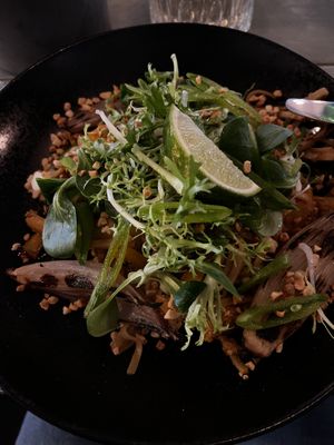 Rice noddles with peanut sauce   at Nihe in Tallinn