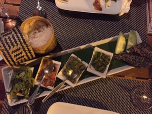 vegetarian tasting platter  at Tamarind - A Taste of Laos in Luang Prabang