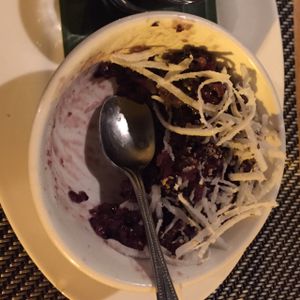 black sticky rice, coconut pudding  at Tamarind - A Taste of Laos in Luang Prabang