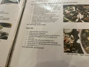 Vegan set menu   at Tamarind - A Taste of Laos in Luang Prabang