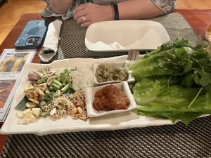 Make your own Miang plate   at Tamarind - A Taste of Laos in Luang Prabang