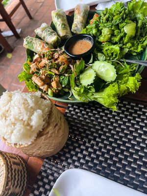 Vegan set - mains  at Tamarind - A Taste of Laos in Luang Prabang