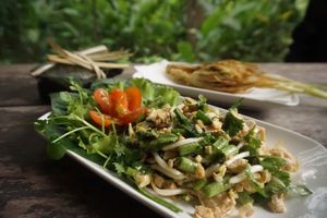 Vegan dish in cooking class at Tamarind - A Taste of Laos in Luang Prabang
