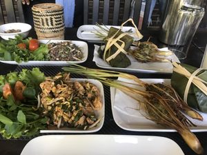 Cooking class- the aftermath. at Tamarind - A Taste of Laos in Luang Prabang