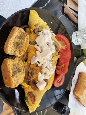 Greek style omelettte #Veganuary at Early Bites in Athens